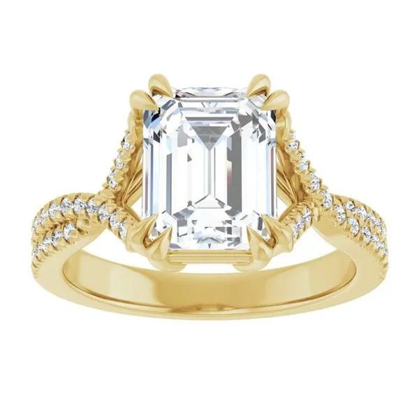 Double Claw-Prong Solitaire Criss-Cross Engagement Ring Image 3 The Jewelry Source El Segundo, CA