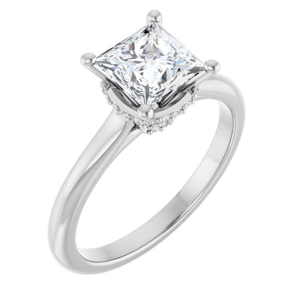 Hidden Halo-Style Engagement Ring