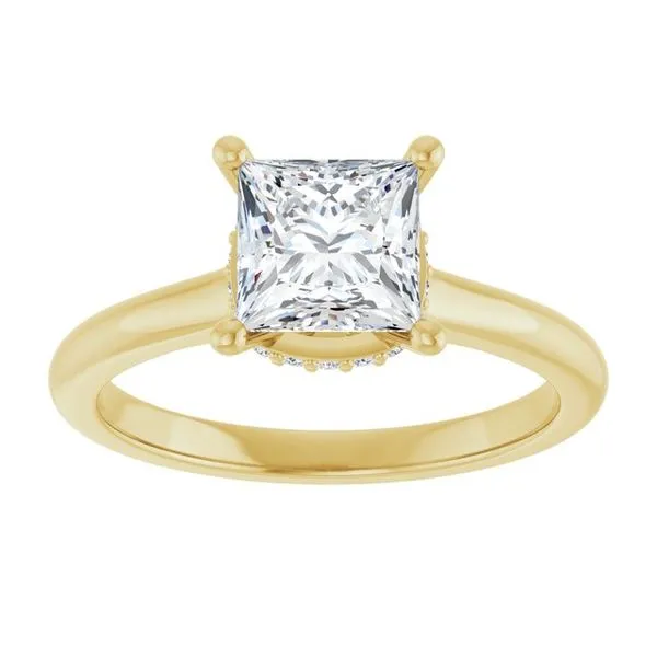 Hidden Halo-Style Engagement Ring Image 3 J. West Jewelers Round Rock, TX