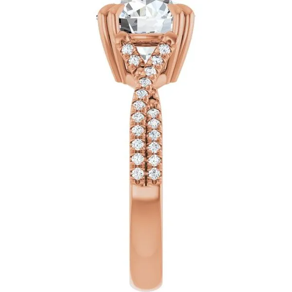 Double Claw-Prong Solitaire Criss-Cross Engagement Ring Image 4 Northwood Jewelers Northwood, OH