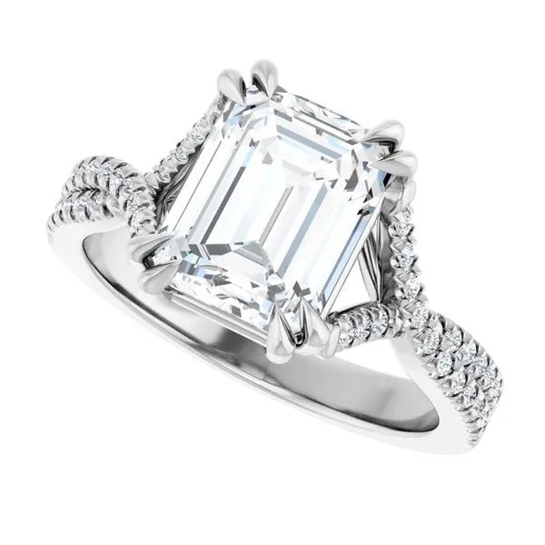 Double Claw-Prong Solitaire Criss-Cross Engagement Ring Image 5 Mark Jewellers La Crosse, WI
