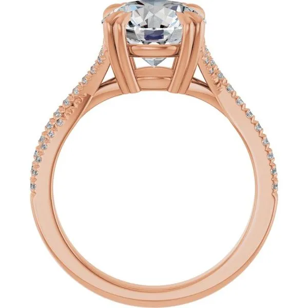 Double Claw-Prong Solitaire Criss-Cross Engagement Ring Image 2 Shipley's Fine Jewelry Hampstead, MD