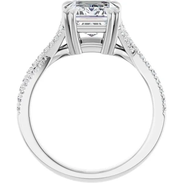 Double Claw-Prong Solitaire Criss-Cross Engagement Ring Image 2 Paul James Jewelers Angels Camp, CA