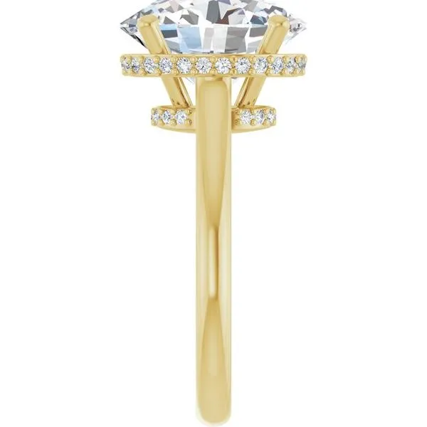 Hidden Halo-Style Engagement Ring Image 4 Hudson Valley Goldsmith New Paltz, NY