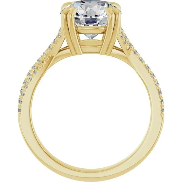 Double Claw-Prong Solitaire Criss-Cross Engagement Ring Image 2 Shipley's Fine Jewelry Hampstead, MD