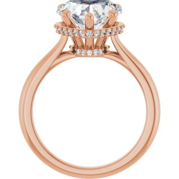 Hidden Halo-Style Engagement Ring Image 2 Hudson Valley Goldsmith New Paltz, NY