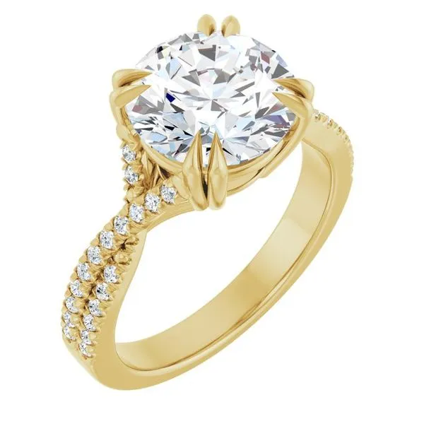Double Claw-Prong Solitaire Criss-Cross Engagement Ring Stuart Benjamin & Co. Jewelry Designs San Diego, CA
