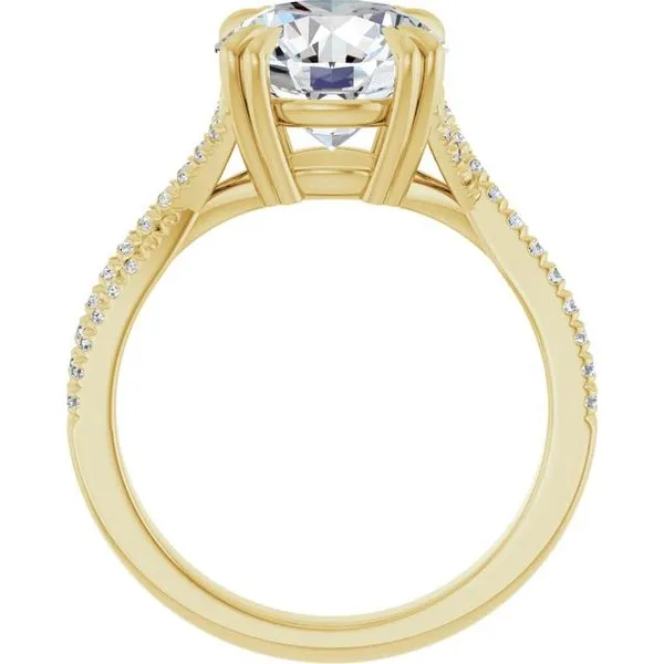 Double Claw-Prong Solitaire Criss-Cross Engagement Ring Image 2 Arezzo Jewelers Elmwood Park, IL