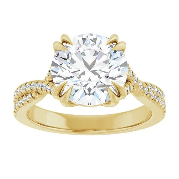 Double Claw-Prong Solitaire Criss-Cross Engagement Ring Image 3 J. Thomas Jewelers Rochester Hills, MI
