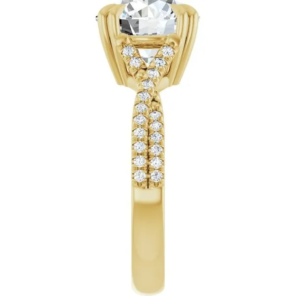Double Claw-Prong Solitaire Criss-Cross Engagement Ring Image 4 JF Jones Jewelers Rochester, NY