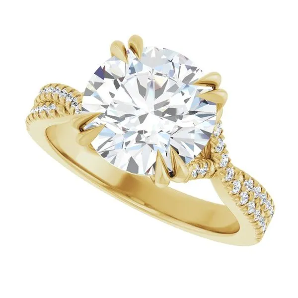 Double Claw-Prong Solitaire Criss-Cross Engagement Ring Image 5 Banks Jewelers Burnsville, NC