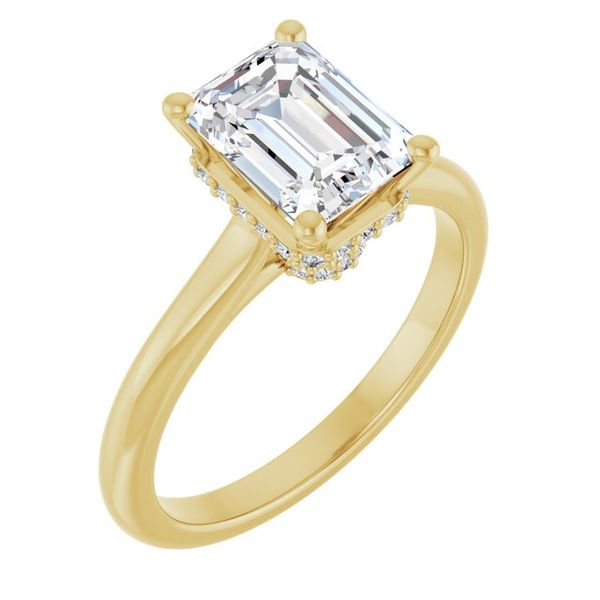 Hidden Halo-Style Engagement Ring