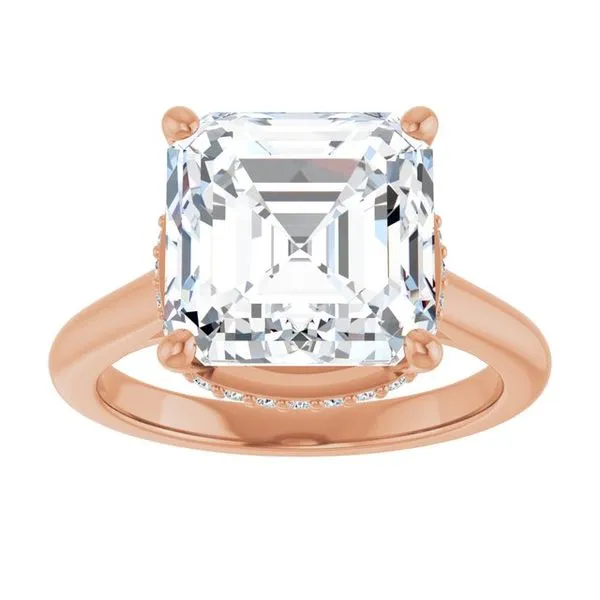 Hidden Halo-Style Engagement Ring Image 3 Hudson Valley Goldsmith New Paltz, NY