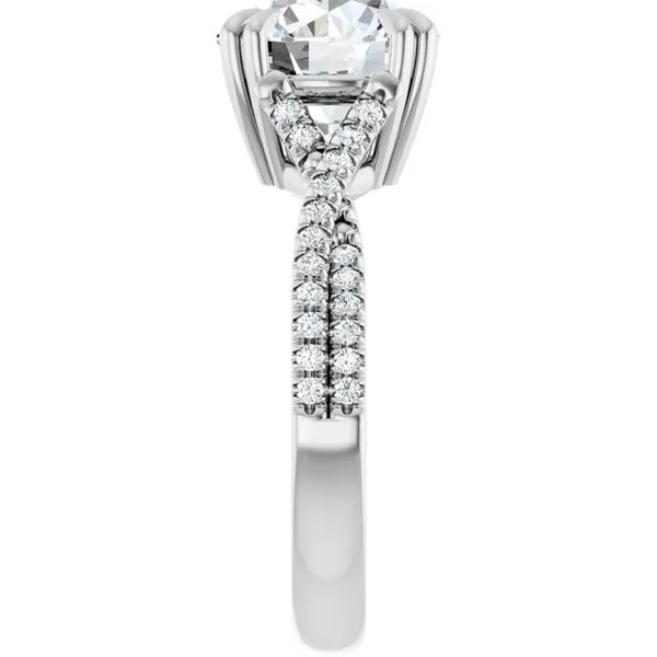 Double Claw-Prong Solitaire Criss-Cross Engagement Ring Image 4 Paul James Jewelers Angels Camp, CA