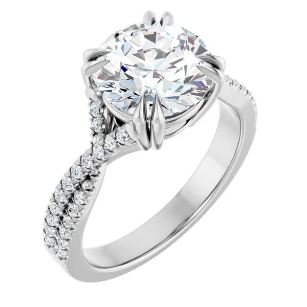 Double Claw-Prong Solitaire Criss-Cross Engagement Ring Natale Jewelers Sewell, NJ