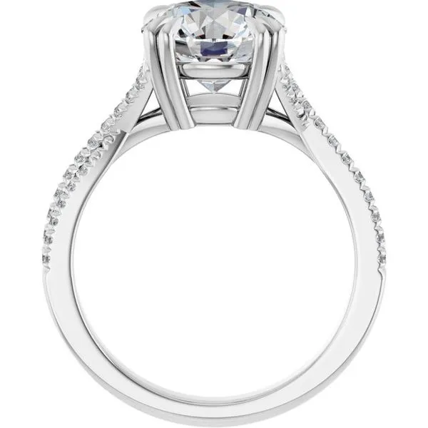 Double Claw-Prong Solitaire Criss-Cross Engagement Ring Image 2 Natale Jewelers Sewell, NJ