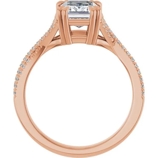 Double Claw-Prong Solitaire Criss-Cross Engagement Ring Image 2 Don's Jewelry & Design Washington, IA