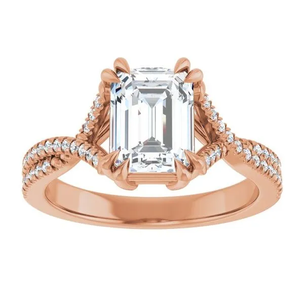 Double Claw-Prong Solitaire Criss-Cross Engagement Ring Image 3 Futer Bros Jewelers York, PA