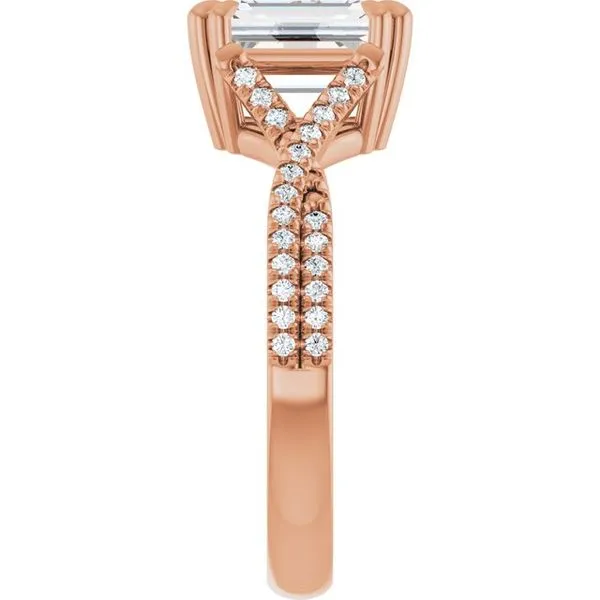 Double Claw-Prong Solitaire Criss-Cross Engagement Ring Image 4 Mark Jewellers La Crosse, WI