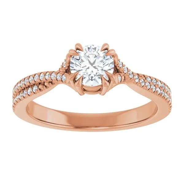 Double Claw-Prong Solitaire Criss-Cross Engagement Ring Image 3 Raleigh Diamond Fine Jewelry Raleigh, NC