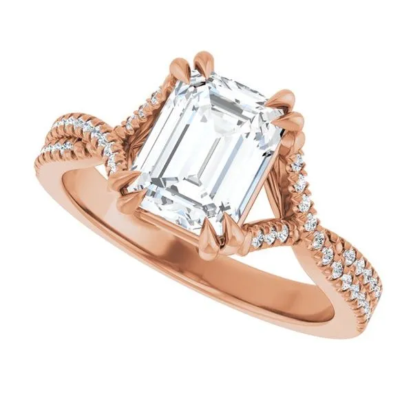 Double Claw-Prong Solitaire Criss-Cross Engagement Ring Image 5 Don's Jewelry & Design Washington, IA