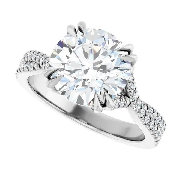 Double Claw-Prong Solitaire Criss-Cross Engagement Ring Image 5 Raleigh Diamond Fine Jewelry Raleigh, NC