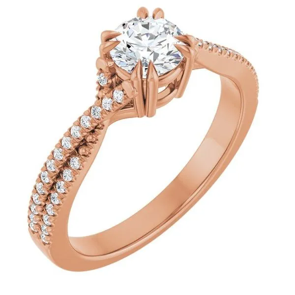 Double Claw-Prong Solitaire Criss-Cross Engagement Ring Paul James Jewelers Angels Camp, CA