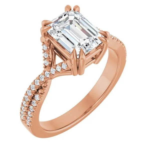Double Claw-Prong Solitaire Criss-Cross Engagement Ring Northwood Jewelers Northwood, OH