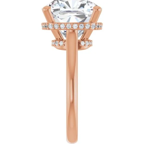 Hidden Halo-Style Engagement Ring Image 4 Hudson Valley Goldsmith New Paltz, NY