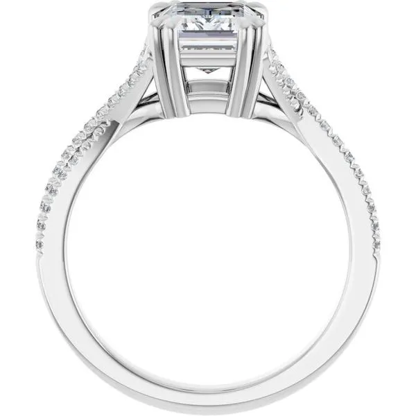 Double Claw-Prong Solitaire Criss-Cross Engagement Ring Image 2 Mark Jewellers La Crosse, WI