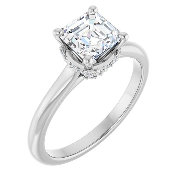 Hidden Halo-Style Engagement Ring