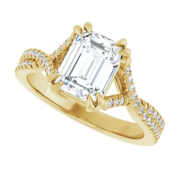 Double Claw-Prong Solitaire Criss-Cross Engagement Ring Image 5 Raleigh Diamond Fine Jewelry Raleigh, NC