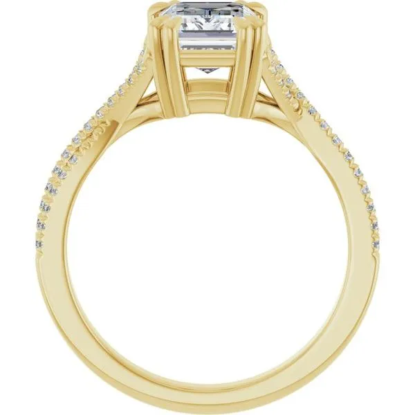 Double Claw-Prong Solitaire Criss-Cross Engagement Ring Image 2 Raleigh Diamond Fine Jewelry Raleigh, NC