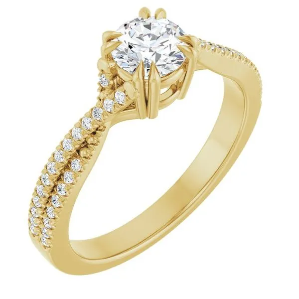 Double Claw-Prong Solitaire Criss-Cross Engagement Ring Shipley's Fine Jewelry Hampstead, MD