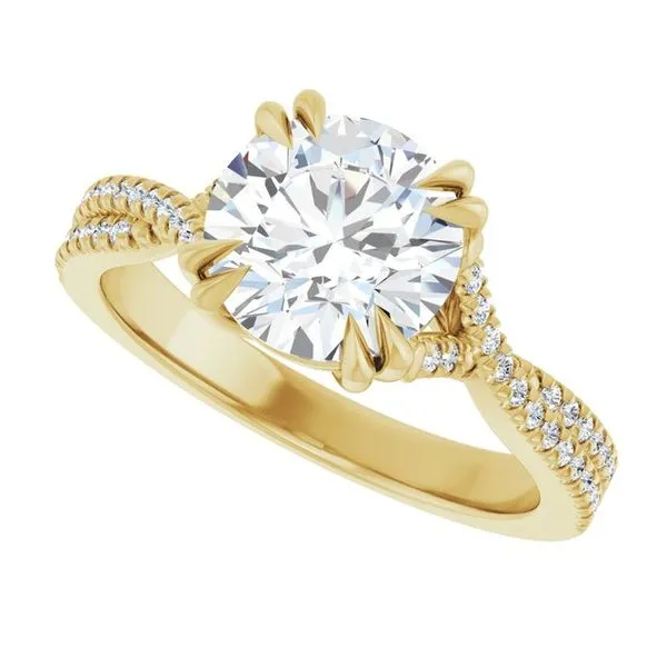 Double Claw-Prong Solitaire Criss-Cross Engagement Ring Image 5 Clater Jewelers Louisville, KY