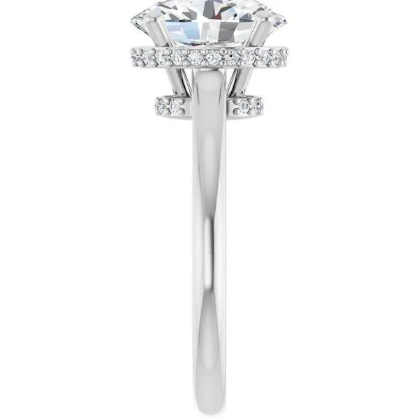 Hidden Halo-Style Engagement Ring Image 4 Hudson Valley Goldsmith New Paltz, NY