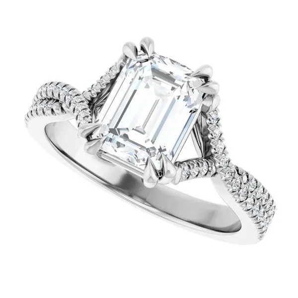 Double Claw-Prong Solitaire Criss-Cross Engagement Ring Image 5 Banks Jewelers Burnsville, NC