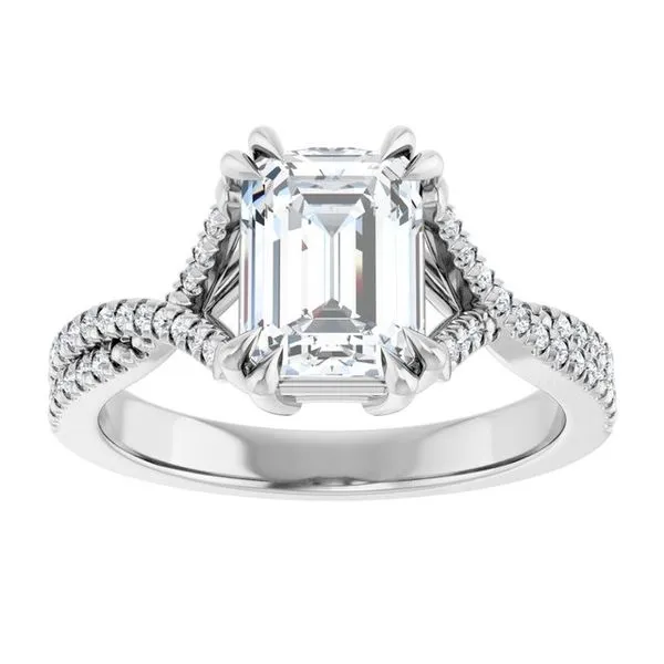 Double Claw-Prong Solitaire Criss-Cross Engagement Ring Image 3 Don's Jewelry & Design Washington, IA