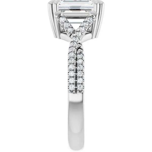 Double Claw-Prong Solitaire Criss-Cross Engagement Ring Image 4 Northwood Jewelers Northwood, OH