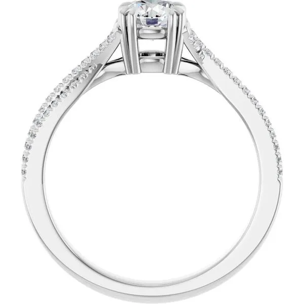 Double Claw-Prong Solitaire Criss-Cross Engagement Ring Image 2 J. Thomas Jewelers Rochester Hills, MI