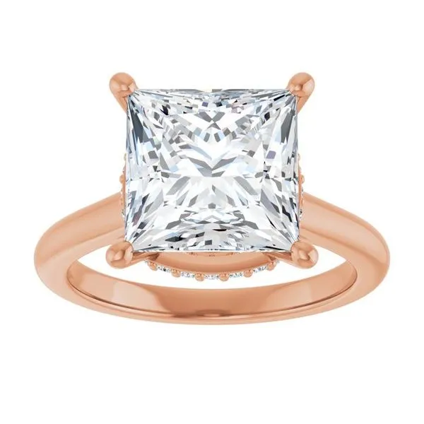 Hidden Halo-Style Engagement Ring Image 3 Hudson Valley Goldsmith New Paltz, NY