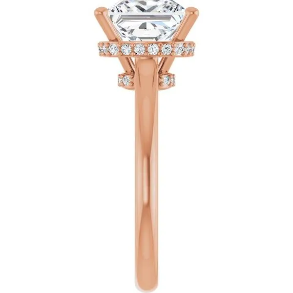 Hidden Halo-Style Engagement Ring Image 4 Hudson Valley Goldsmith New Paltz, NY