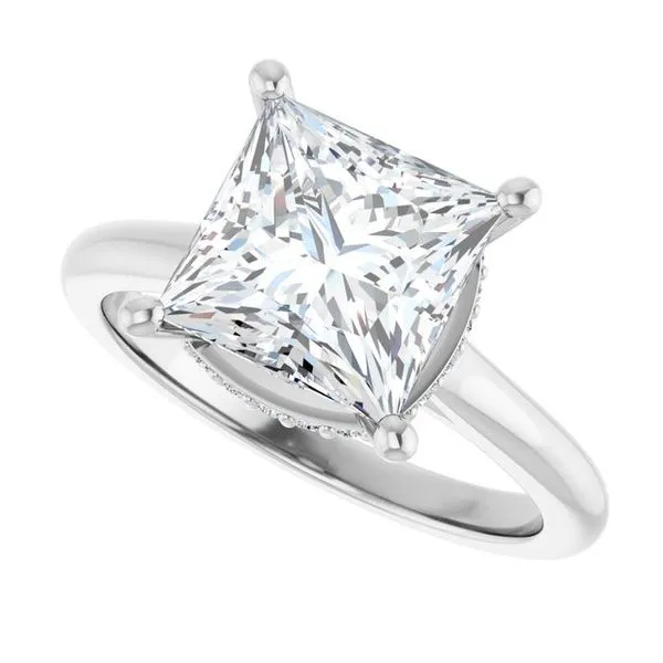 Hidden Halo-Style Engagement Ring Image 5 The Jewelry Source El Segundo, CA