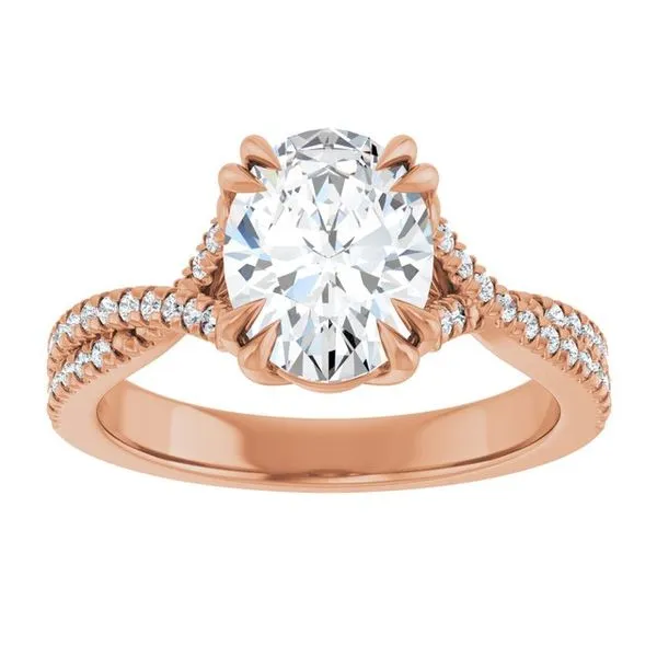 Double Claw-Prong Solitaire Criss-Cross Engagement Ring Image 3 Michael Szwed Jewelers Longmeadow, MA