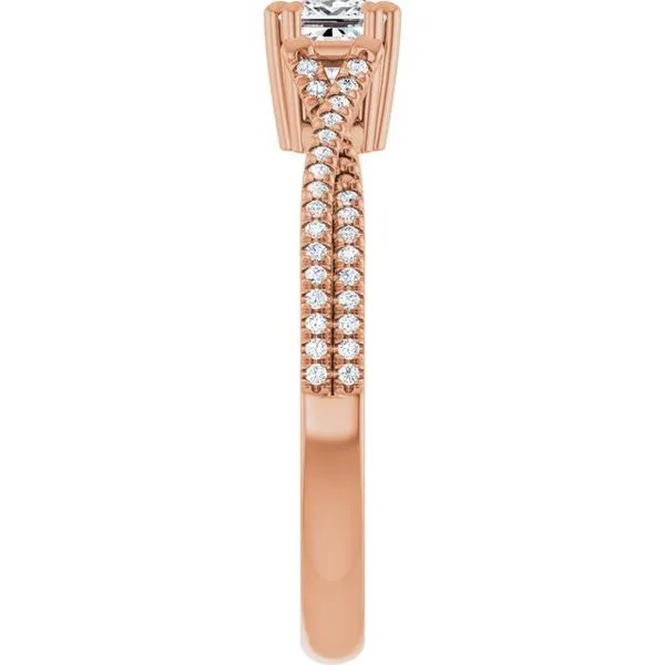 Double Claw-Prong Solitaire Criss-Cross Engagement Ring Image 4 Natale Jewelers Sewell, NJ