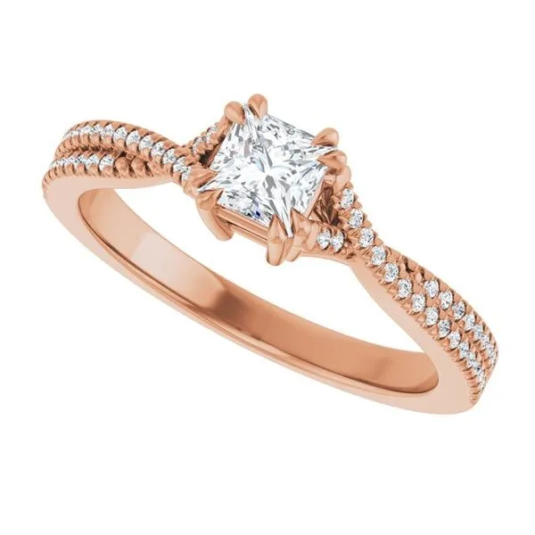 Double Claw-Prong Solitaire Criss-Cross Engagement Ring Image 5 Don's Jewelry & Design Washington, IA