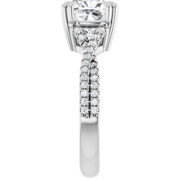 Double Claw-Prong Solitaire Criss-Cross Engagement Ring Image 4 J. Thomas Jewelers Rochester Hills, MI