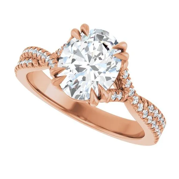 Double Claw-Prong Solitaire Criss-Cross Engagement Ring Image 5 Mark Jewellers La Crosse, WI