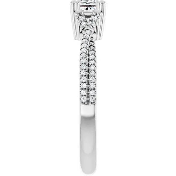 Double Claw-Prong Solitaire Criss-Cross Engagement Ring Image 4 J. West Jewelers Round Rock, TX
