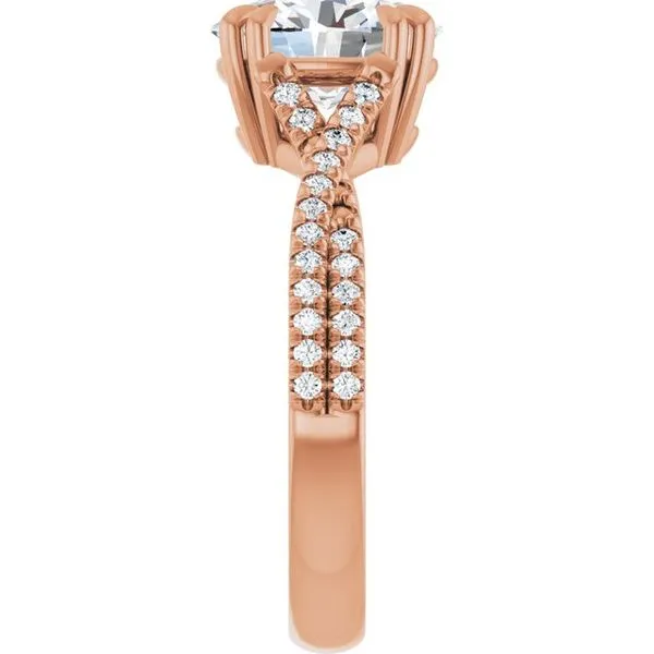 Double Claw-Prong Solitaire Criss-Cross Engagement Ring Image 4 Mark Jewellers La Crosse, WI